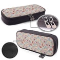 thumbnail image 4 of Lsque Trendy Floral Design Printed Big Capacity PU Leather Pencil Case Large Pencil Pouch Stationery Pen Bag Pencil Holder for Teen, 4 of 6