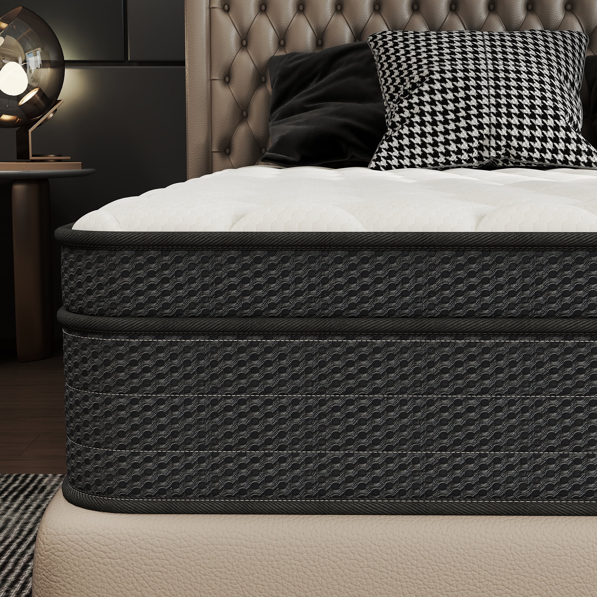 CICIMLU King Mattress 12 inch Hybrid Gel Memory Foam & Pocket Innerspring, Pressure-Relief, Medium Firm Mattress
