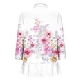 thumbnail image 3 of Pisexur Womens Jacket Open Front Cardigans Plus Size Jackets Coats Fall Jackets Women's Non Positioning Printed Fashionable Loose Lace Cardigan Top, 3 of 4