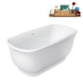 thumbnail image 4 of 59" Streamline G-94-354-BGL Soaking Glossy White Freestanding Tub and Tray With Internal Drain in Brushed Gold, 4 of 11
