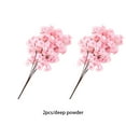 thumbnail image 4 of Flores de cerezo artificiales Inteprter 2 piezas ramo de boda decoración seda Rosa oscuro, 4 of 6