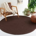 thumbnail image 2 of SAFAVIEH Natural Fiber Cindy Solid Area Rug, Chocolate/Dark Brown, 8' x 8' Round, 2 of 8