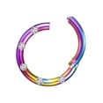 thumbnail image 4 of Illusion Piercing Septum Clicker Segmento Nariz De Oreja Acero Inoxidable 16G, 4 of 8
