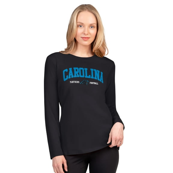 Women's G-III 4Her by Carl Banks  Black Carolina Panthers Best Play Long Sleeve T-Shirt