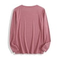 thumbnail image 5 of Mgmyaa Long Sleeve T-Shirts for Women Solid Casual Crew Neck Loose Basic Tee Top, 5 of 6