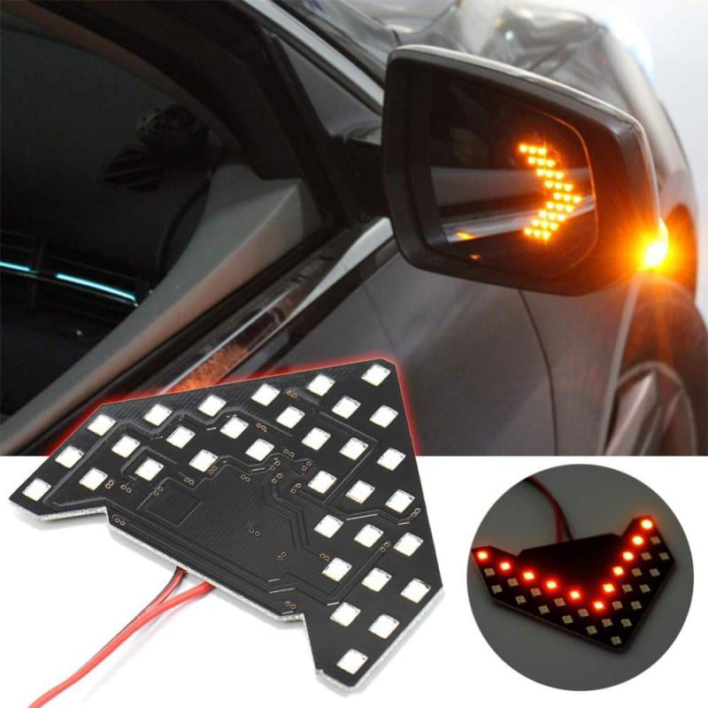 2x Super Red 33-SMD Sequential LED Arrows for Car Side Mirror Turn Signal Lights