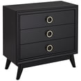 thumbnail image 2 of Crestview Collection Oslo 32"W Black 3-Drawer Accent Chest, 2 of 9