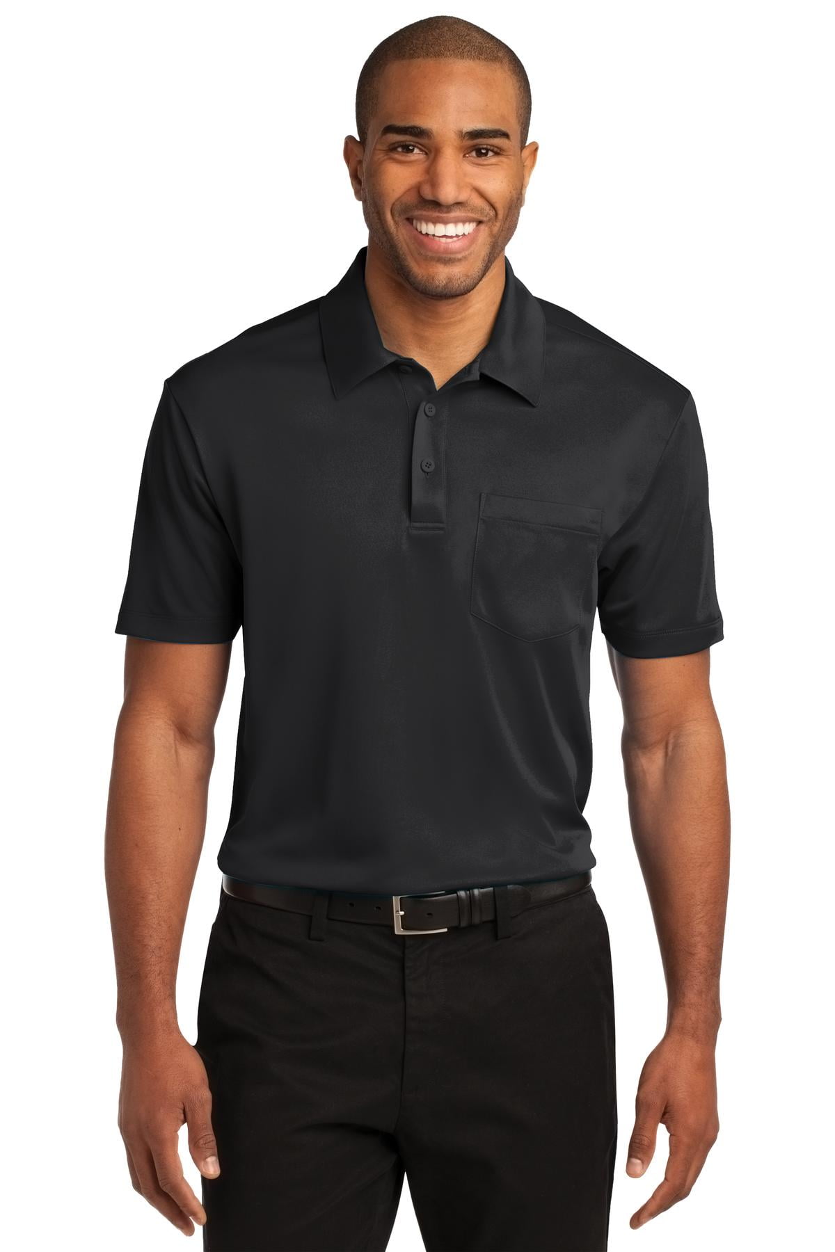 Port Authority Mens Silk Touch Polo with Pocket