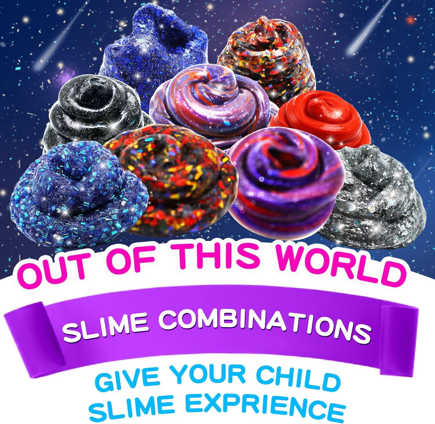 Mini Galaxy Slime Kit for Kids Ages 6–12, DIY Space Slime Set, Fun Cosmic Craft for Creative Play, for Boys & Girls