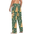 thumbnail image 3 of FORMRS Mens Pajama Pants with Pockets Sleepwear Lounge Bottoms Sizes S-2XL, Beige Christmas Gingerbread, 3 of 7