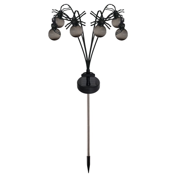 DGMIOCS Halloween Spider Solar Garden Lights with Stakes Purple Waterproof Spooky Swaying Spiders Solar Lights Halloween Party Decorations Outdoor for Pathway Yard Lawn Porch Patio Home Decor