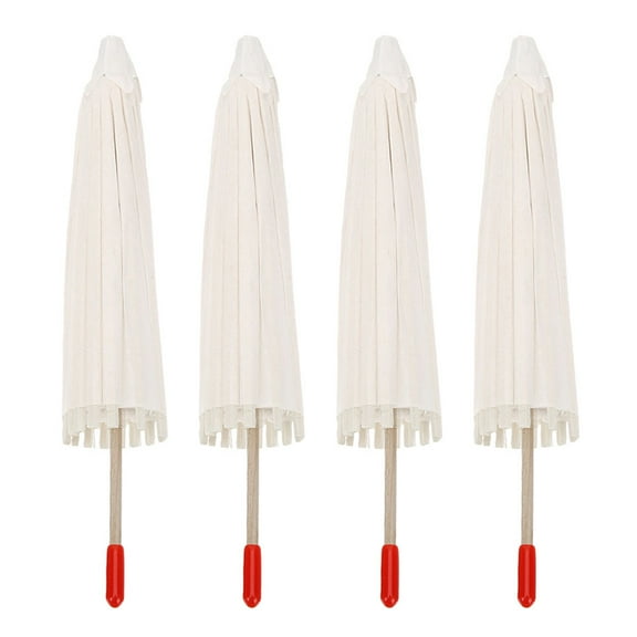 4pcs Paper Umbrella Paper Parasol Hand Painting Oil Paper Umbrella Photo Performance Prop