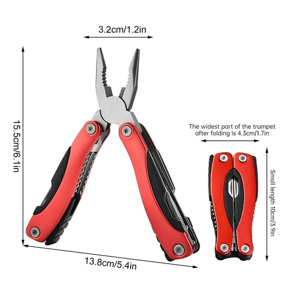Yhmxh Multifunctional Foldable Mini Pliers Outdoor Multifunctional Pliers Fire Truck Mounted Tool Pliers Climbing Folding Portable Combination Pliers