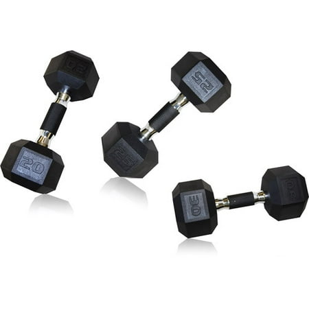 - 6-Piece Polyurethane Infused Dumbbell Set Value Bundle (qty 2 each size)