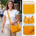 thumbnail image 4 of BadPiggies Nylon Shoulder Bag for Women Waterproof Crossbody Purse Casual Handbag with Adjustable Strap - Yellow, 4 of 9