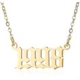 thumbnail image 1 of Collar con año de nacimiento Yashi colgante de acero inoxidable 1998, 1 of 5