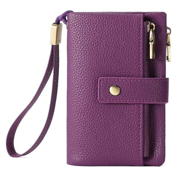 TAZAG microfiber leather short wallet women's zipper buckle wallet clutch bag anti-theft card holder coin purse