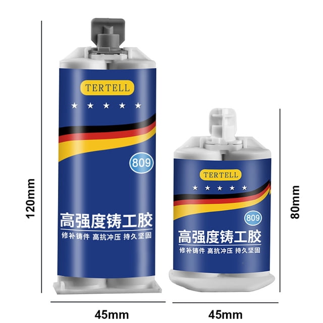 TFixol Foundry Glue Colle de Réparation pour Métal Acier Inoxydable Cuivre Aluminium Trou Fissure Colle de Réparation Moule de Coulée Colle AB