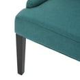 thumbnail image 6 of GDF Studio Maggie Contemporary Tufted Dining Chairs, Set of 4, Dark Teal Fabric and Espresso, 6 of 9