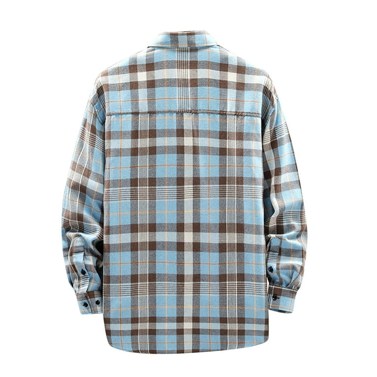 dtydtpe flannel shirt for men men fashion casual fashionable