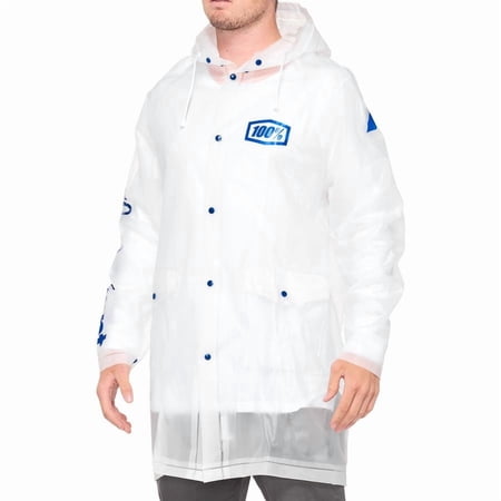 100% Torrent Raincoat Clear (X-Large, White Clear)