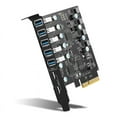 thumbnail image 1 of Adaptador de tarjeta PCI-E a USB 3.2 Gen 2 de 7 puertos con tarjeta de expansión de ancho de banda de 20 Gbps para computadoras de escritorio, 1 of 7