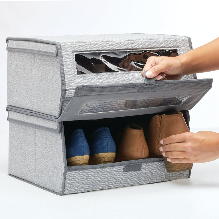 Fabric shoe box deals