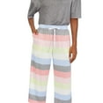 thumbnail image 4 of DKNY Women's Elastic Waistband Capri & Short Sleeve Pajama Set (Grey Multi Stripe, XL), 4 of 5
