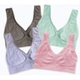 4-Pack Women's Seamless Wireless Cooling Unpadded Comfort Bra - Walmart.com