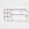 thumbnail image 3 of Bathroom Plastic 9 Slot Mixed Cosmetic Organizer Clear, 3 of 5