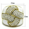 thumbnail image 2 of Womens Rings IP Gold(Ion Plating) 316L Stainless Steel Ring with Top Grade Crystal in Clear TK1848, 2 of 4