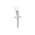 thumbnail image 2 of Pendentif Croix en Diamant 1/6 Ct en Or Blanc 14 K 1/2 Pouces, 2 of 3