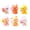 1 Set, variant on mdesiwst Cute Animal Miniature Figurine Mini Resin Bear Bunny Duck Holding Flower Statue for DIY Moss Landscape Fairy Garden Home Cake Decor