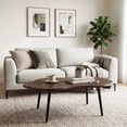 thumbnail image 5 of Giantex Cloud Coffee Table, Modern Irregular Easy Assembly Center Table, Tea Table, Walnut, 5 of 10
