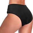 thumbnail image 4 of Conairie Womens Bikini Bottoms Full Coverage High Cut Bathing Suit Lightweight Ruched Scrunch Swimsuit Bottom Black XL, 4 of 6