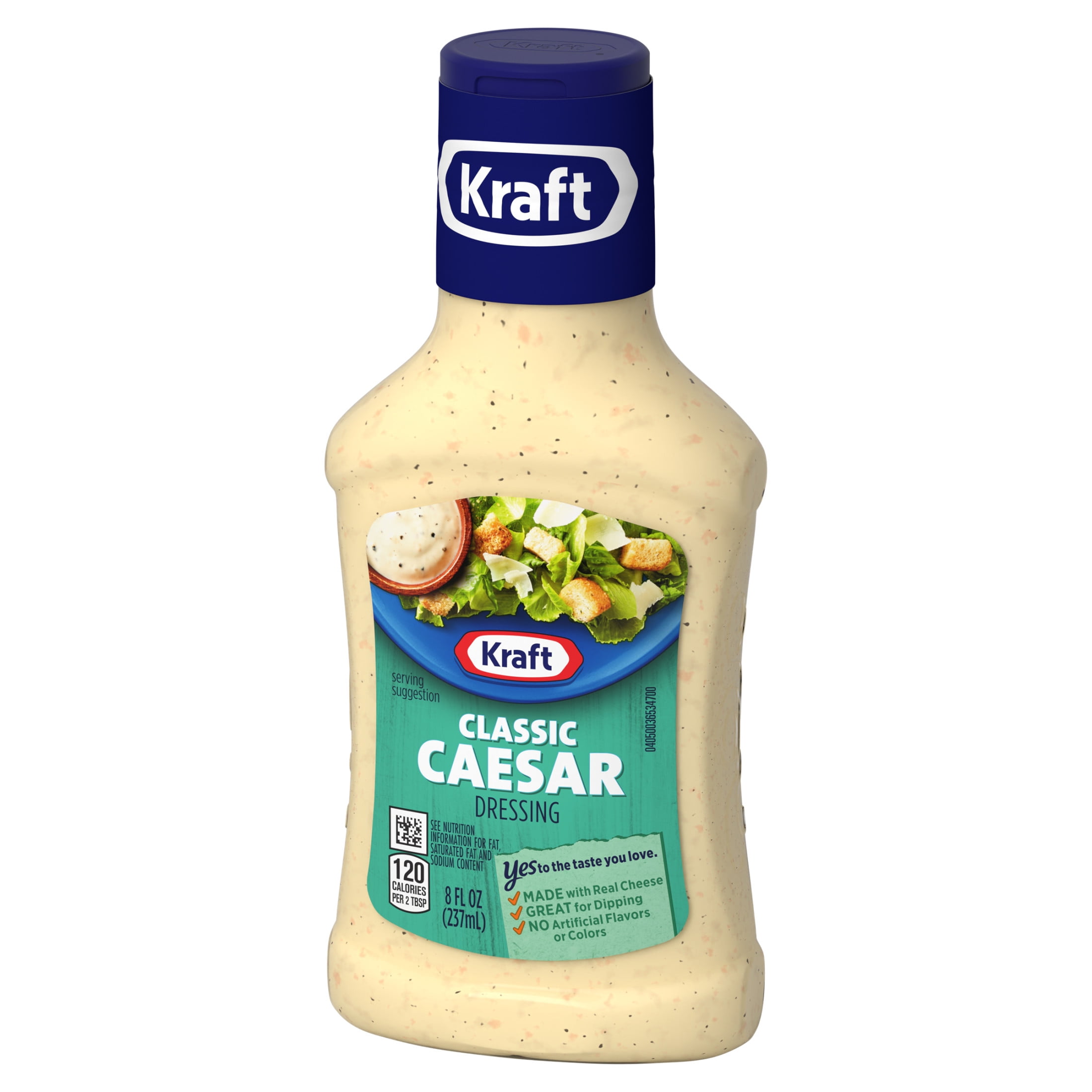 (9 pack) Kraft Classic Caesar Dressing, 8 fl oz Bottle, Casein Free