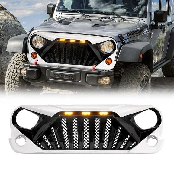 Pre-Owned American Modified Goliath Grille Compatible w/07-18 Jeep Wrangler JK