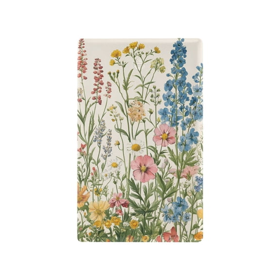 Yayeee Blank Wall Plate Cover 1-Gang 4.5"x2.7" Home Unused Decorative Outlet, Colorful Wildflowers