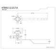 thumbnail image 3 of Kingston Brass KTBX8 Buckingham Cross Tank Lever - Satin Nickel, 3 of 3