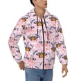 thumbnail image 4 of Zip Up Hoodies for Men - Pink Butterfly Daisy Long Sleeve Comfrt Men'S Fashion Hoodies & Sweatshirts, Jackets for Men Hoodies Pullover Clothing Clothes with Pouch, 4 of 5
