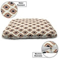 thumbnail image 3 of Ikat Pet Bed, Peacock Tail Pattern in Vibrant Colors Ornate Circular Oval Motifs Abstract, Resistant Pad for Dogs and Cats Cushion with Removable Cover, 24" x 39", Cream Vermilion Black, by Ambesonne, 3 of 4