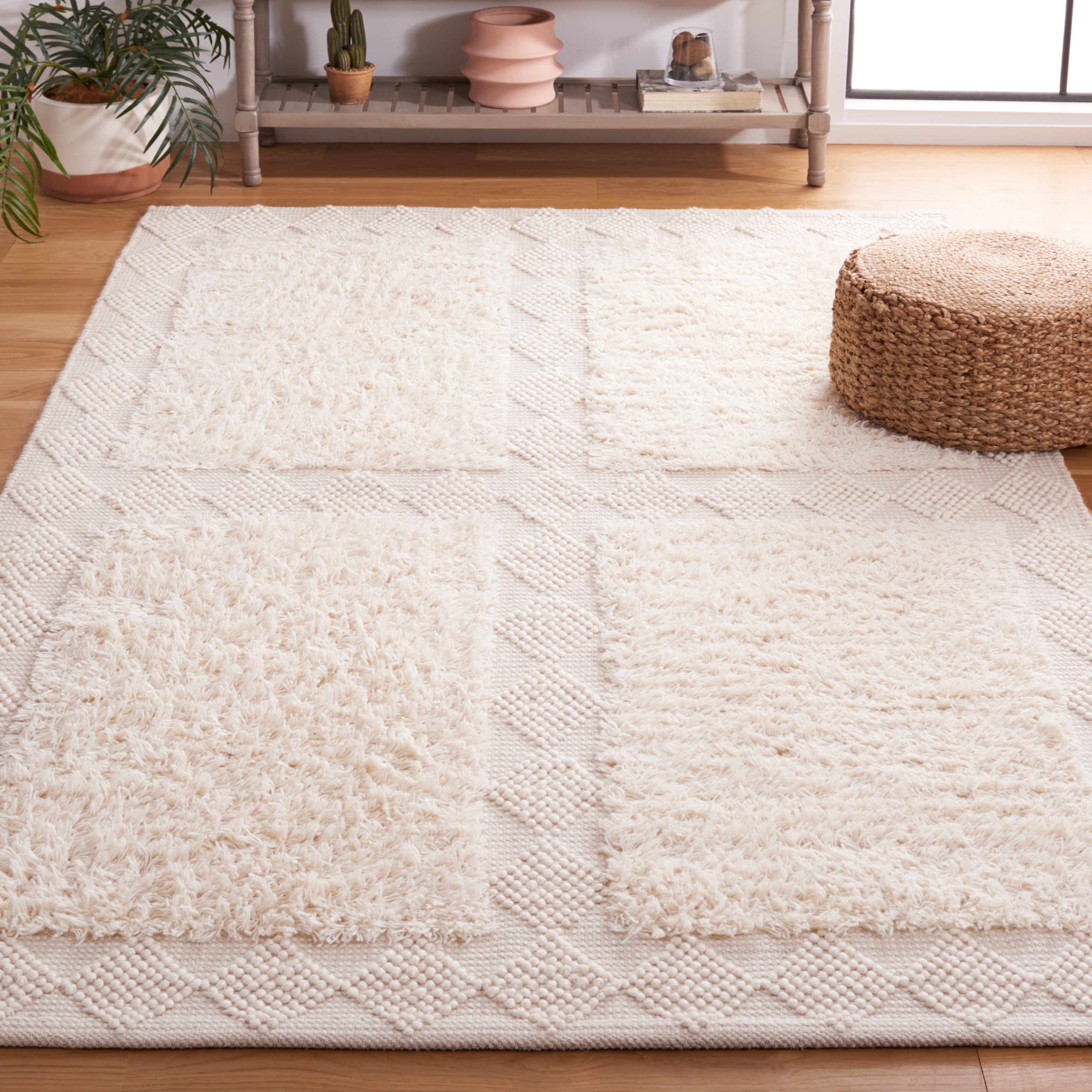 SAFAVIEH Natura Raleigh Geometric Area Rug, Ivory, 3' x 5'
