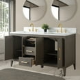 thumbnail image 3 of Vanity Art 60” Double Sink Bathroom Vanity Cabinet with Engineered Marble Countertop, 3 of 8