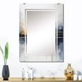 thumbnail image 1 of Designart "Fluid Harmony Painting in Blue and Yellow III" Abstract Painting Oversized Wall Mirror - Modern Abstract Living Room Wall Mirror - Multiple Color Options, 1 of 6