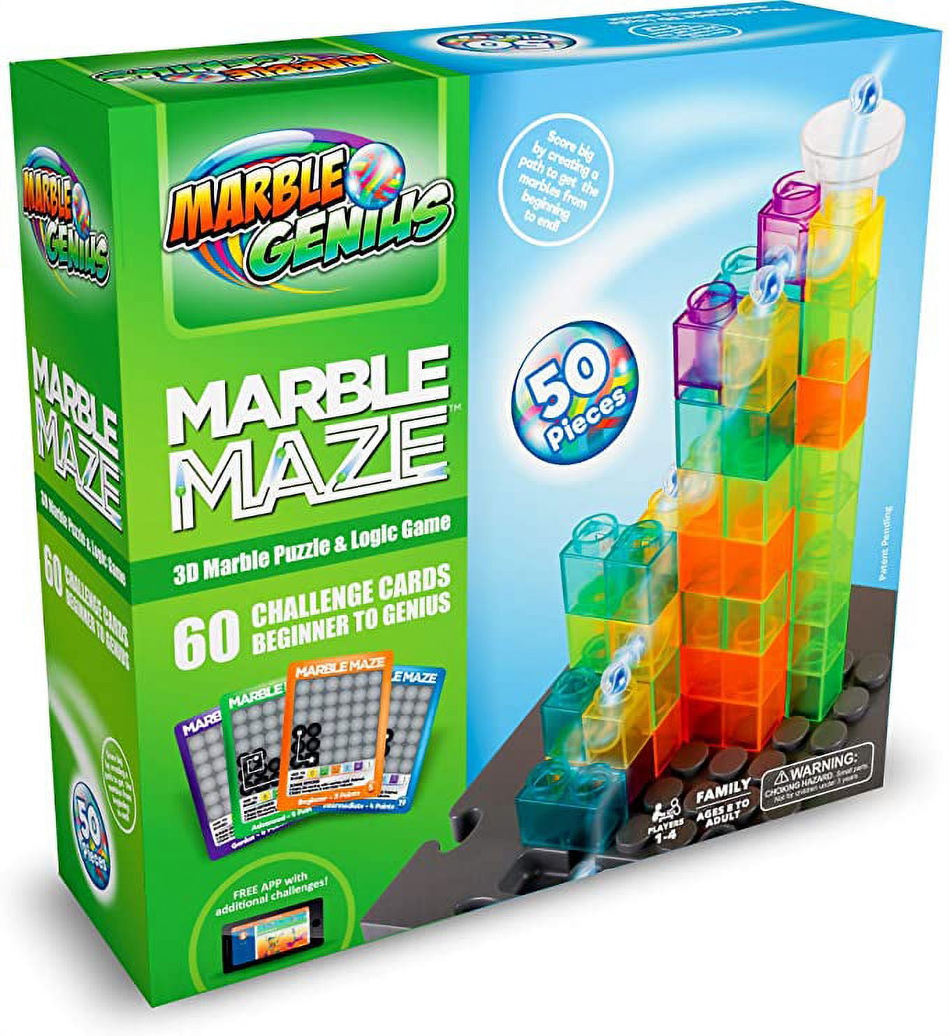 メーカー取寄せ Marble Genius Marble Maze - 50 Building Pieces + 60