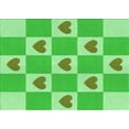 thumbnail image 1 of Ahgly Company Machine Washable Indoor Rectangle Transitional Neon Green Area Rugs, 2' x 5', 1 of 7