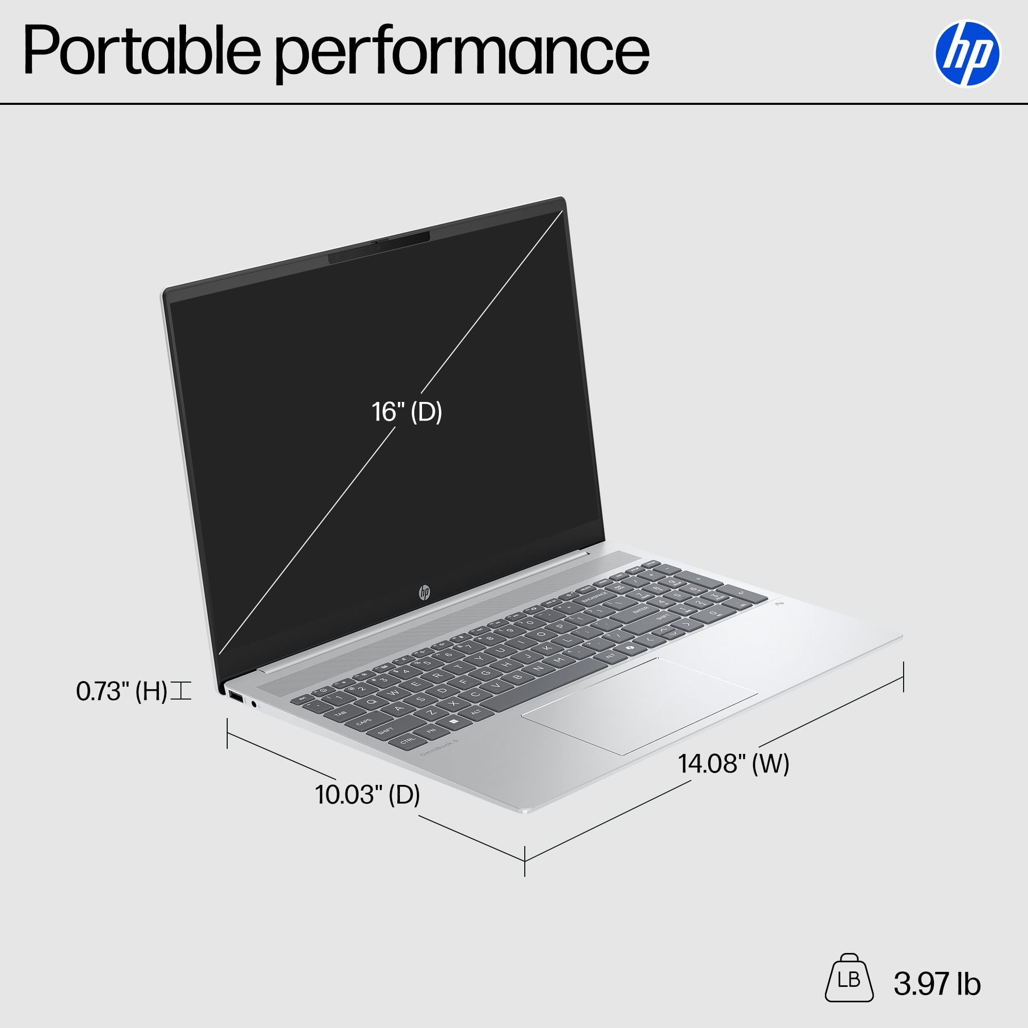 HP OmniBook 5 Copilot+ AI PC, 16" 2K (1920x1200) Touchscreen, 32GB LPDDR5x RAM, 1TB PCIe SSD, AMD Ryzen AI 7 350 Up to 5GHz, Backlit KB, FHD IR camera, Windows 11 Home, W/Mouse