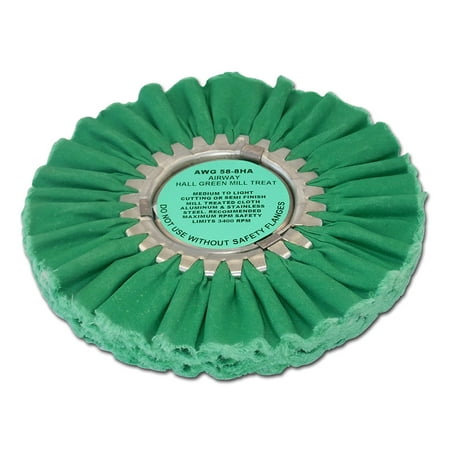 Zephyr Green - Zephyr AWG-58-8-HA Hall Green Airway 8″ Buffing Wheel