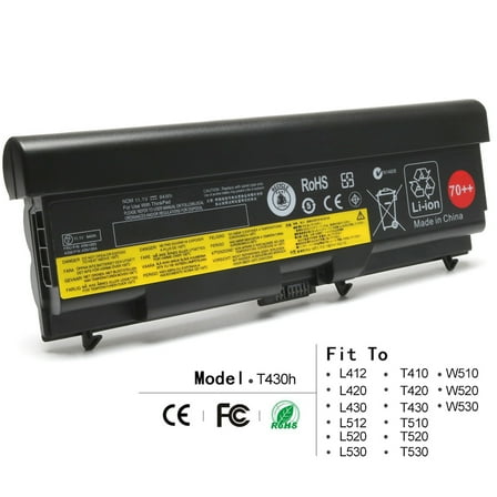11.1V 94Wh/8.4Ah New Laptop Battery for Lenovo ThinkPad 70   T430 W530 T530 L430 L530 45N1011 45N1010 0A36303
