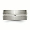 thumbnail image 3 of Titanium Grooved 10mm Brushed and Polished Band, 3 of 9